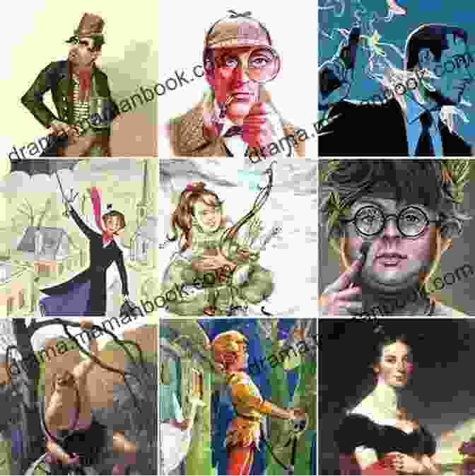 A Collage Of Iconic Literary Characters Gates Of Eden: Starter Library (Gates Of Eden Boxsets)