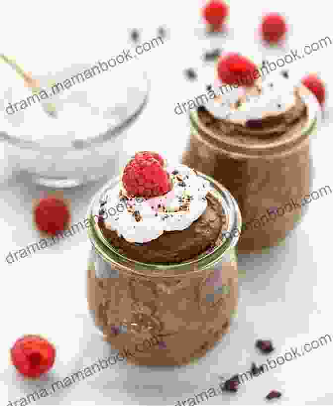 A Decadent And Creamy Vegan Chocolate Avocado Mousse, Topped With Fresh Raspberries And A Sprinkle Of Cocoa Powder. The Vegan Instant Pot Cookbook: Wholesome Indulgent Plant Based Recipes