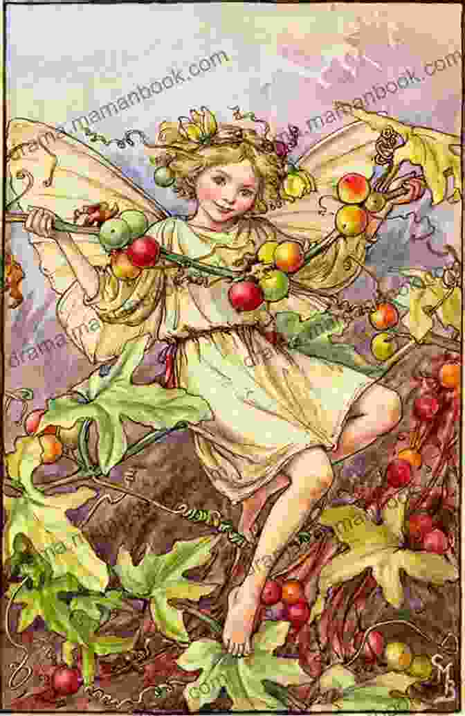 A Group Of Flower Fairies Of The Autumn Flying Through A Forest Flower Fairies Of The Autumn