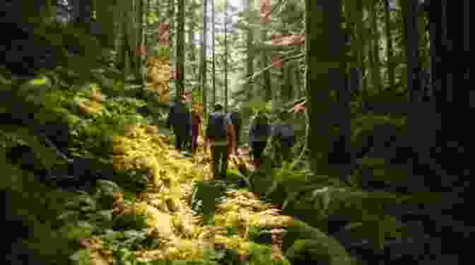 A Hiker Walking Through A Lush Forest, Dappled With Sunlight The Golden Path (A Tom Wagner Adventure 4)