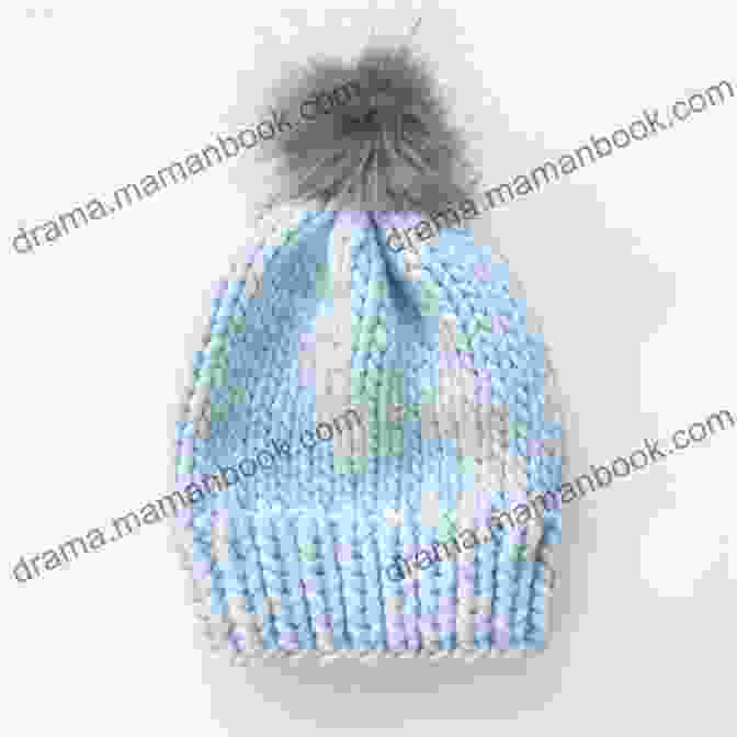 A Knitted Hat In A Vibrant Blue Yarn Easy To Make Wrist Warmers Hat And Neck Warmer Knitting Pattern