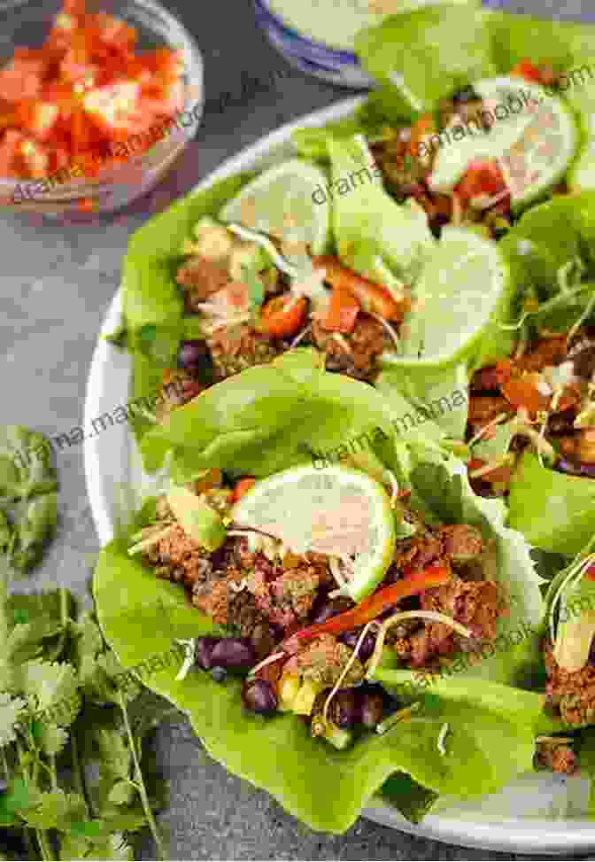 A Plate Of Keto Tacos Made With Lettuce Wraps, Ground Beef, Cheese, And Salsa. Keto Dinner Cookbook: Healthy Low Carb And High Fat Keto Recipes To Try Tonight Keto Friendly Easy Weeknight Meals Anyone Can Cook