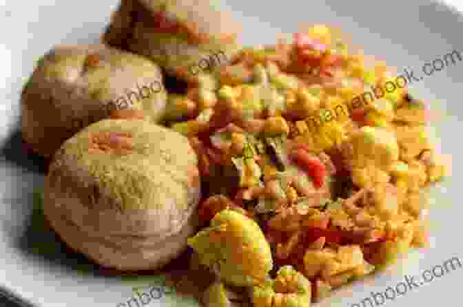 A Plate Of Vegan Ackee And Saltfish, Served With Boiled Plantains And Fried Dumplings Natural Flava: Quick Easy Plant Based Caribbean Recipes