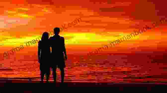 A Romantic Sunset Over Pacific Beach, With The Silhouette Of A Couple Walking Along The Sand. Secrets Of White Sands Cove: A San Diego Sunset 1