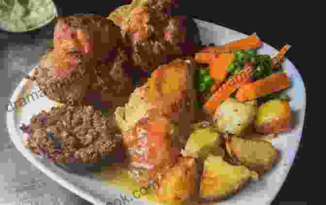 A Traditional British Sunday Roast With Roast Beef, Yorkshire Pudding, Roast Potatoes, And Gravy The Famous British Sunday Roast Vol 2: Lamb Mint Sauce