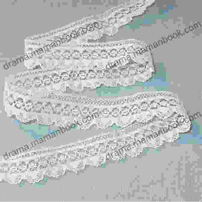 Close Up Of Antique 1900s Shell Lace Edging Trim Antique 1900s Shell Lace Edging Trim Knitting Pattern